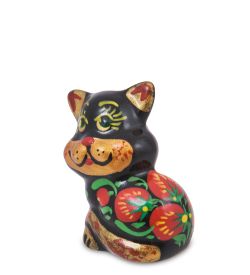 ГЛ- 966 Фигурка «Кот-Лапик» хохлома (Гжельский фарфор)
