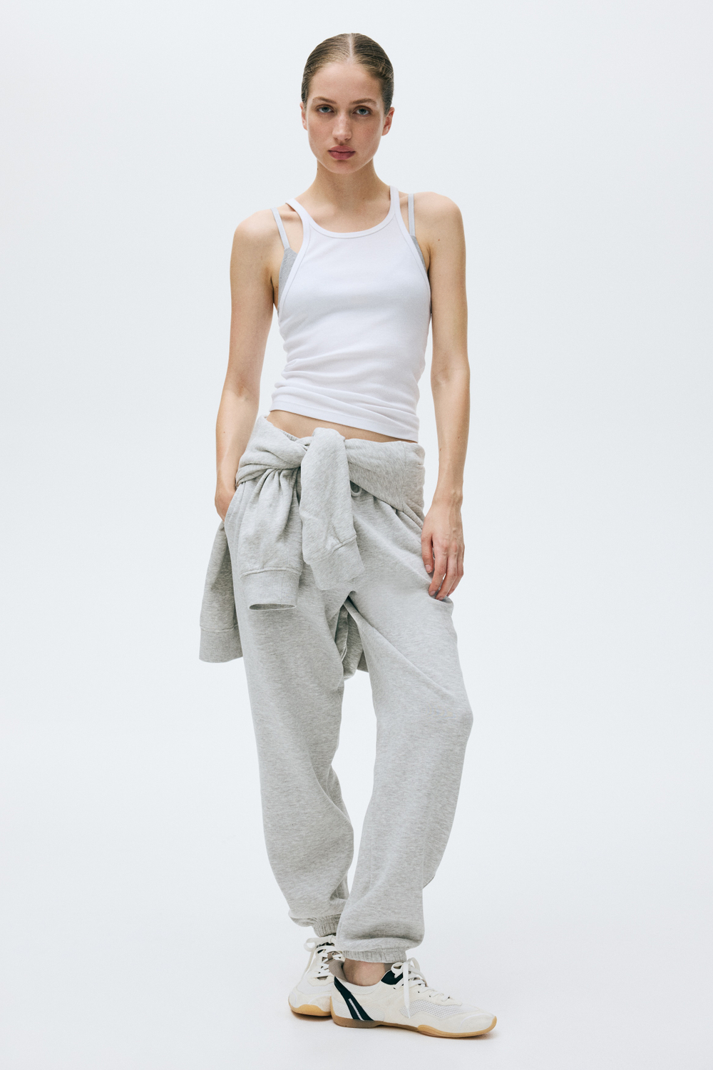 Спортивные брюки из смеси хлопка - H&M