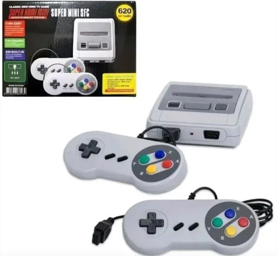 Игровая приставка Super Mini SFC 620 игр, 2 джойстика, Av-Out, Mini USB