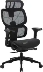 Кресло Cactus CS-MC555 черный сетка с подголов. крестов. пластик пластик черный