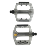 Педали FEIMIN FP-801clear,110*100мм,BMX,база пластик,стальная ось,327гр,прозрачные,подшипник