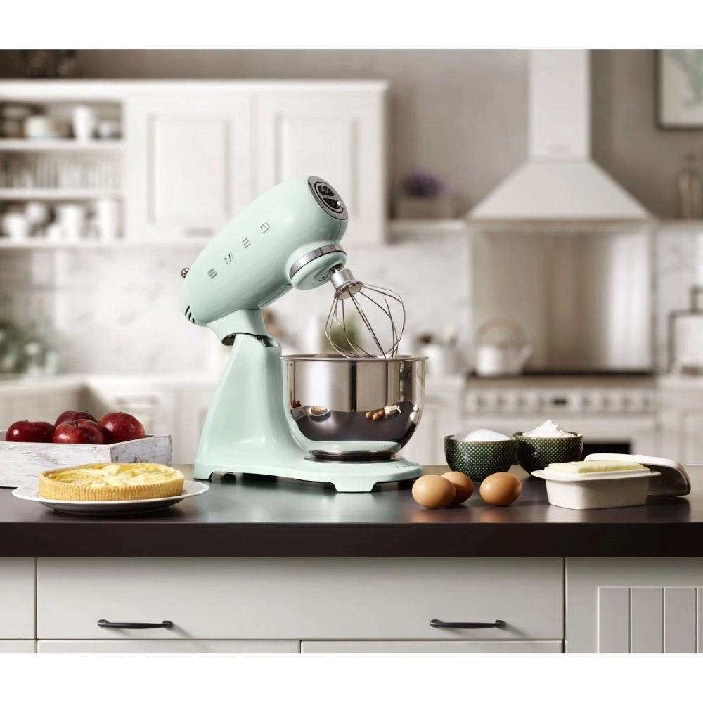 Миксер планетарный Smeg SMF03PGEU пастельный зеленый