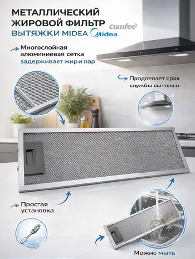 Металлический фильтр для вытяжки - 12273000008628 MIDEA ( 12273000008628 )