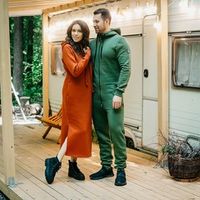 Платье-макси с капюшоном "Терракот" женское утепленное
