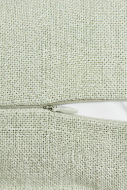 ZARA HOME ЛЬНЯНОЙ ЧЕХОЛ ДЛЯ ДЕКОРАТИВНОЙ ПОДУШКИ С КОНТРАСТНЫМИ КРАЯМИ, ЗЕЛЕНЫЙ