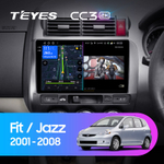 Teyes CC3 2K 9"для Honda Fit, Jazz 2001-2008 (прав)