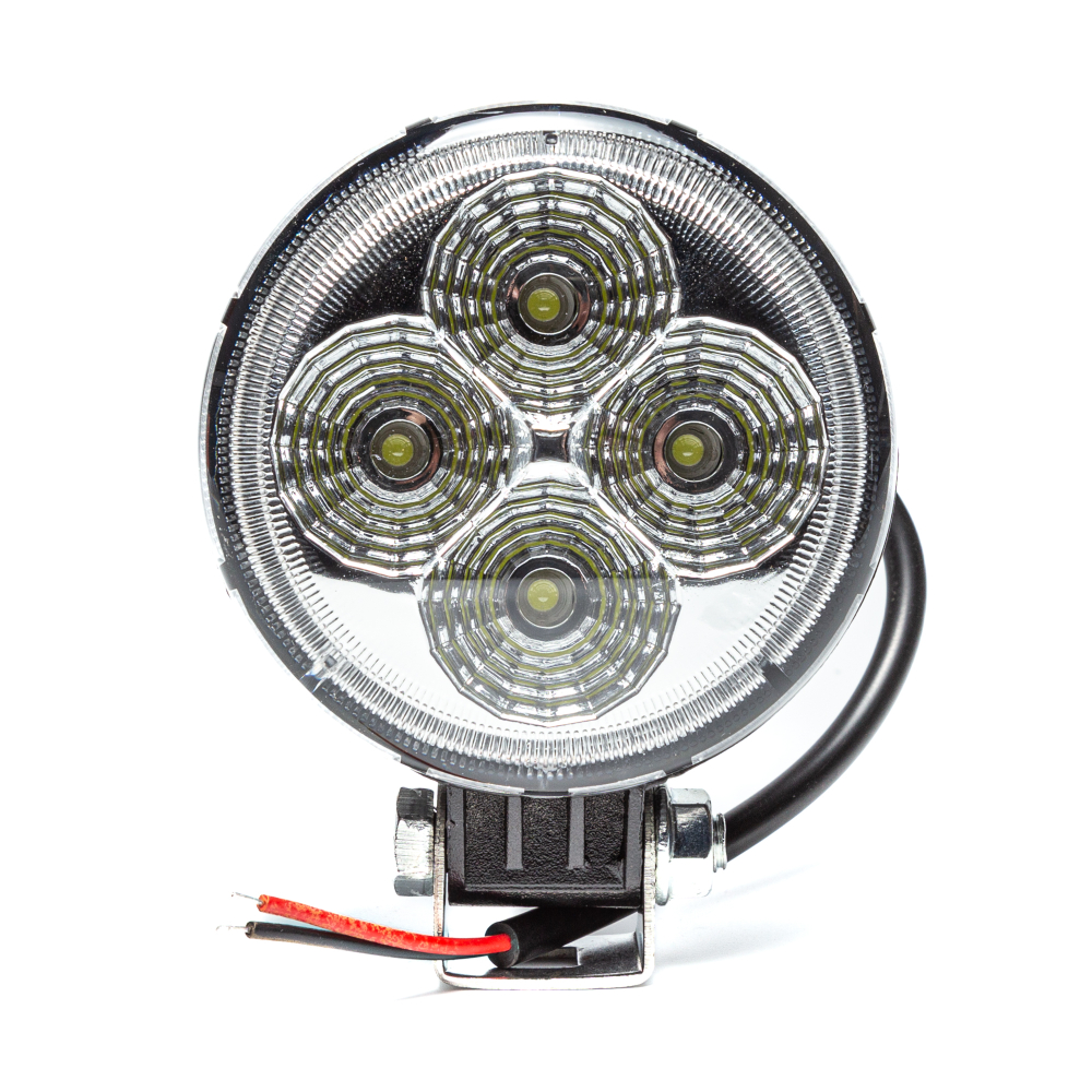 AE12R-4LED-PC Фара светодиодная дополнительная, круглая 85*95*50, рассеянный свет, 4 диода, крепление по центру, 12 Вт, 10-30 В