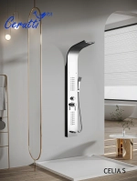 Душевая панель Ceruttispa СЭЛИЯ (CELIA) S CT10403 из нержавеющей стали, цвет хром