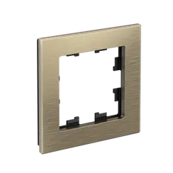 Рамка металлическая на 1 пост Systeme Electric AtlasDesign Nature Латунь ATN312201