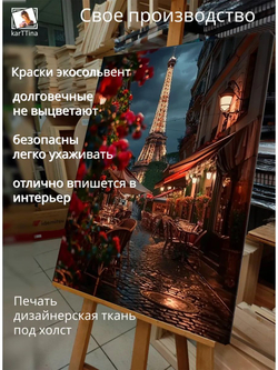 Картина "Закат и розы", интерьерная 50х70см 1шт.