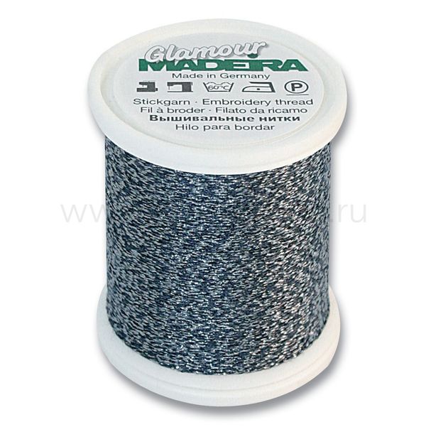 Нитки отделочные металлизированные Madeira Glamour №12, 200 м, цв. 3261, 9806, 5 катушек