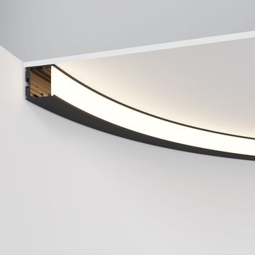 Радиусный профиль 35x35 Ø1500мм внутренний 1/4 круга ALM-3535R-B-IN-90°-1.5M чёрный Maytoni