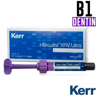 Herculite XRV Ultra Dentine B1 шприц 4гр, наногибридный композит