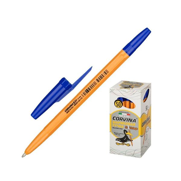 Ручка шариковая CORVINA51 Vintage ⌀0.7 мм, 1 мм, 50 шт, 40163/02G цвет чернил: синий, Corvina