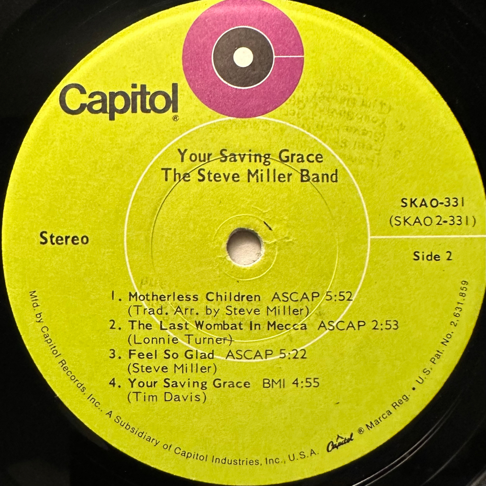 The Steve Miller Band - Your Saving Grace (США 1969г.)