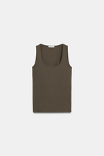 ТОП ИЗ ПОЛИАМИДА С ШИРОКИМИ БРЕТЕЛЯМИ — ZARA