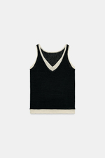 КОМБИНИРОВАННЫЙ ТРИКОТАЖНЫЙ ТОП — ZARA