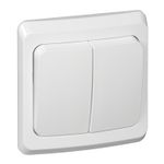 Schneider Electric Этюд Белый Выключатель 2-клавишный скрытая установка BC10-002B