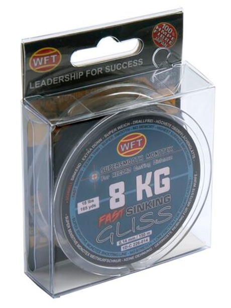 Леска плетёная WFT KG GLISS SINKING Black 150 м, 0.14 мм