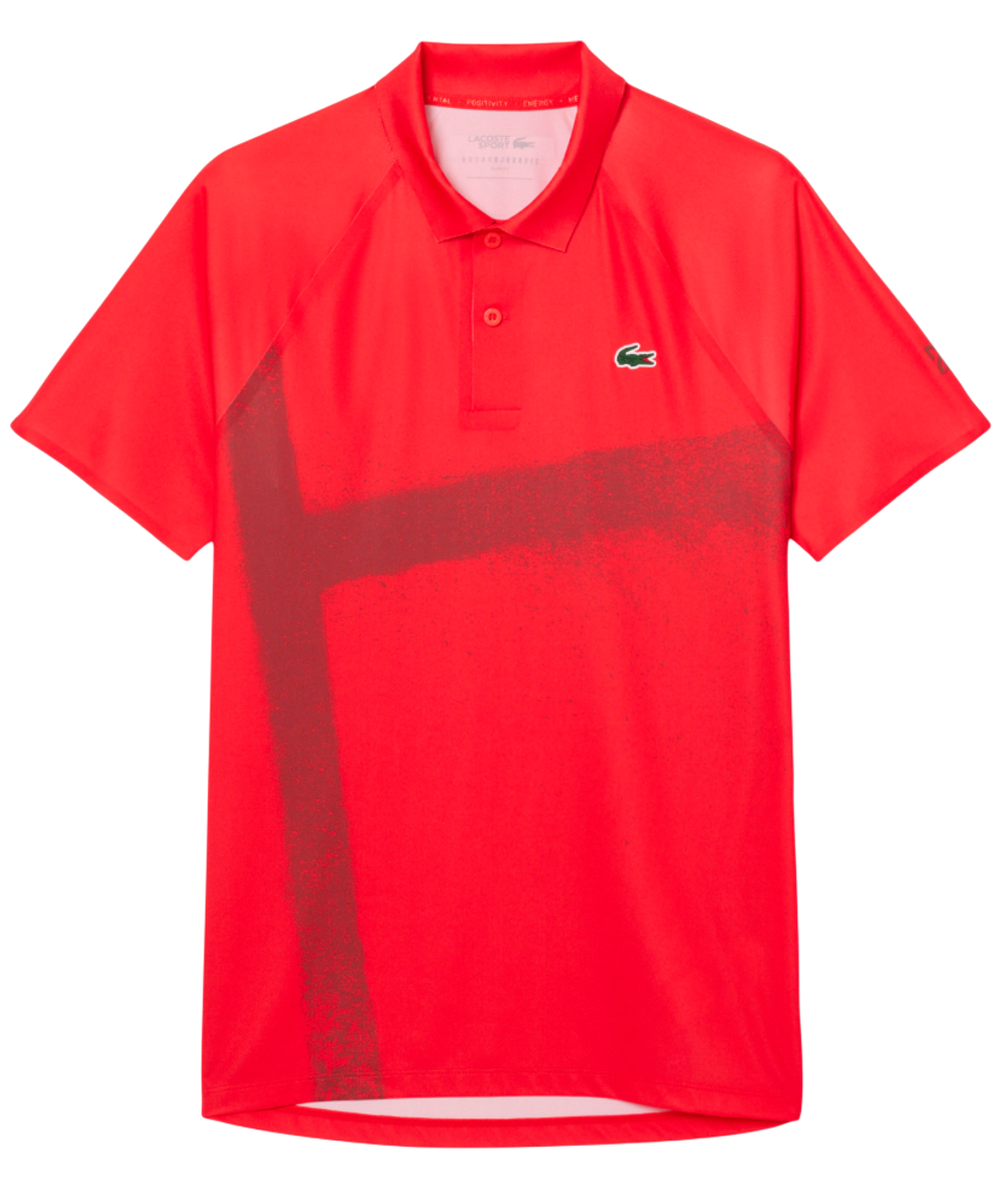 Мужское теннисное поло Lacoste Tennis x Novak Djokovic On Court - красный