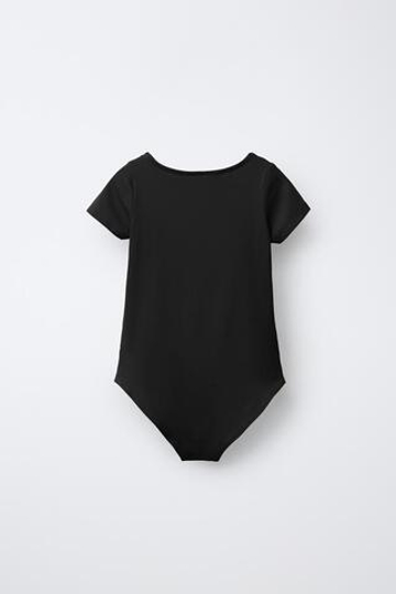 ZARA БОДИ ИЗ ПОЛИАМИДА, ЧЕРНЫЙ