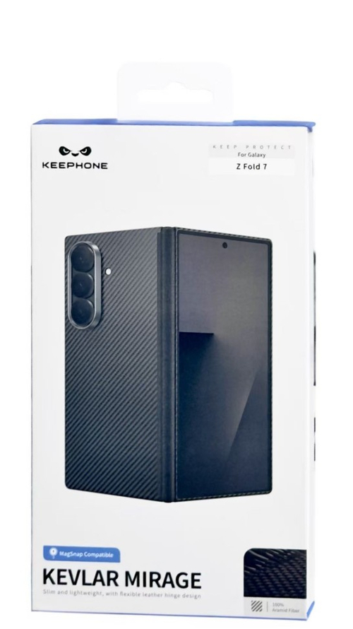 Накладка для Samsung Galaxy Z Fold 7 Keephone Kevlar Mirage MagSnap черный