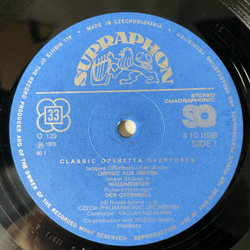Винтажная виниловая пластинка LP Чешская Филармония Ceska Filharmonie, Vaclav Neumann Вацлав Нойман, Classic Operetta Overtures, Классические Увертюры Из Оперетты (Чехословакия 1981)