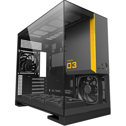 Корпус Mini-Tower Geometric Future Model 3 Black Gray, ARGB, Micro-ATX, черный/серый (1AM3NZBK00110)