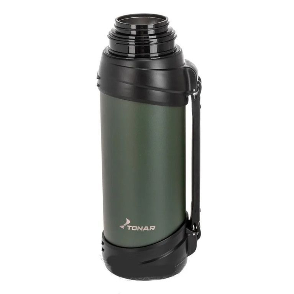 Термос TONAR (T-KD-938-2) 2000ML хаки (дополн.пласт.чашка, ручка)