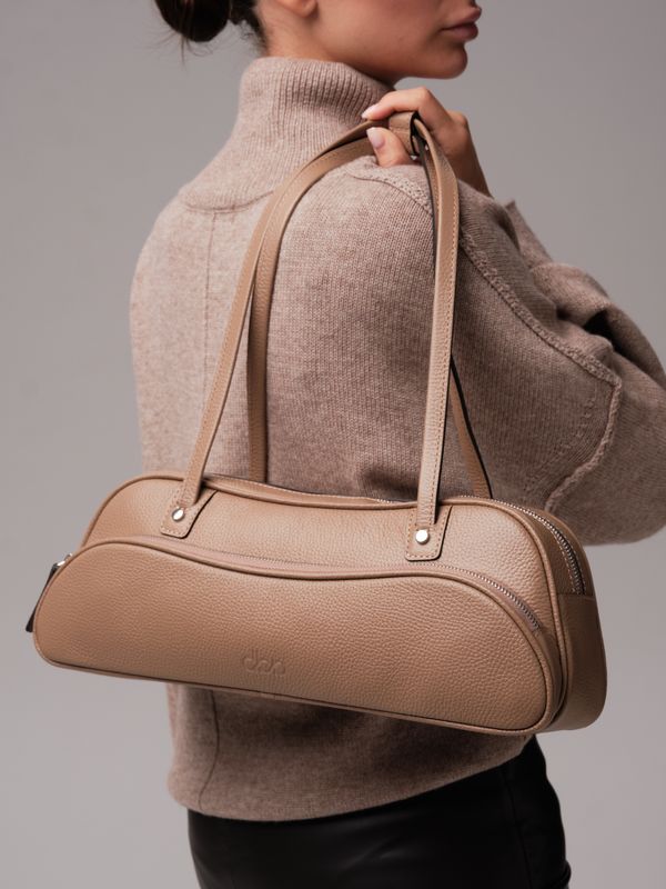 Кожаная сумка Roxy DBR 31186 коричневый капучино