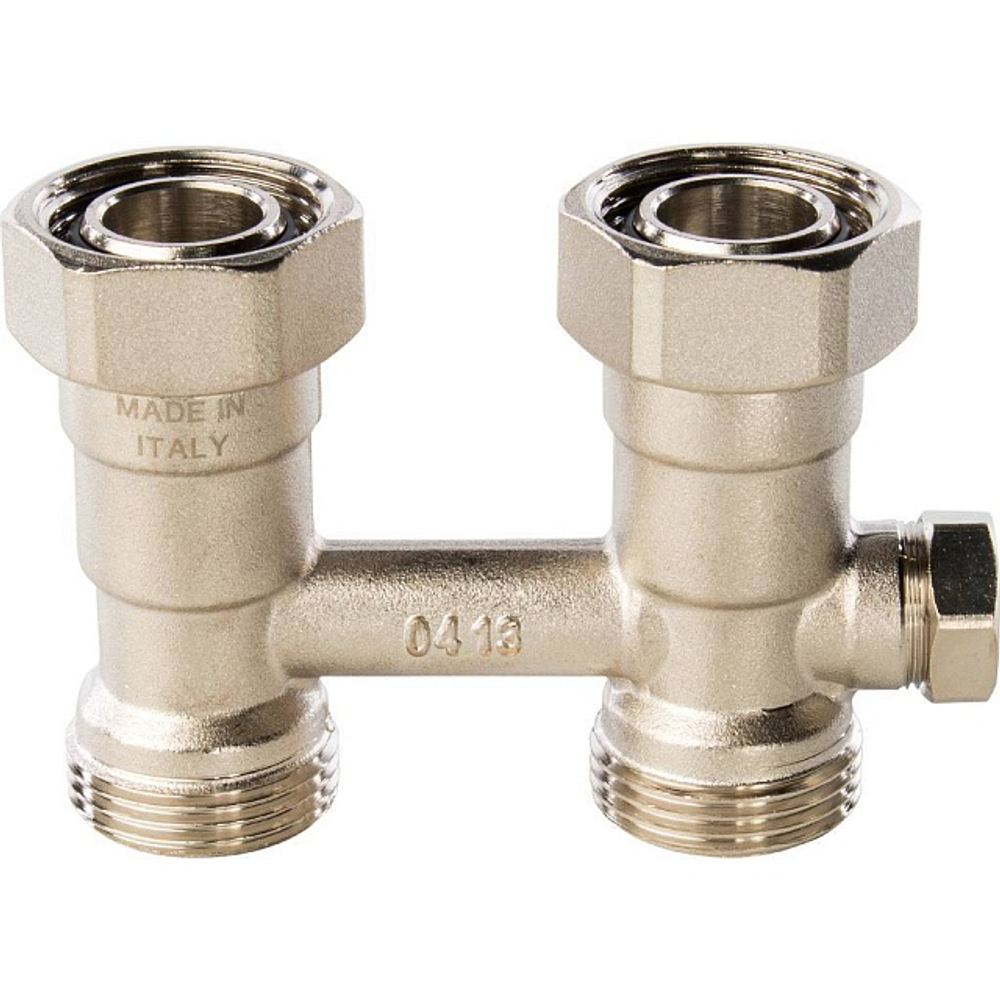 Узел нижнего подключения прямой STOUT - 3/4" (НР/НГ, PN10, Tmax 120°С, для однотрубной системы)