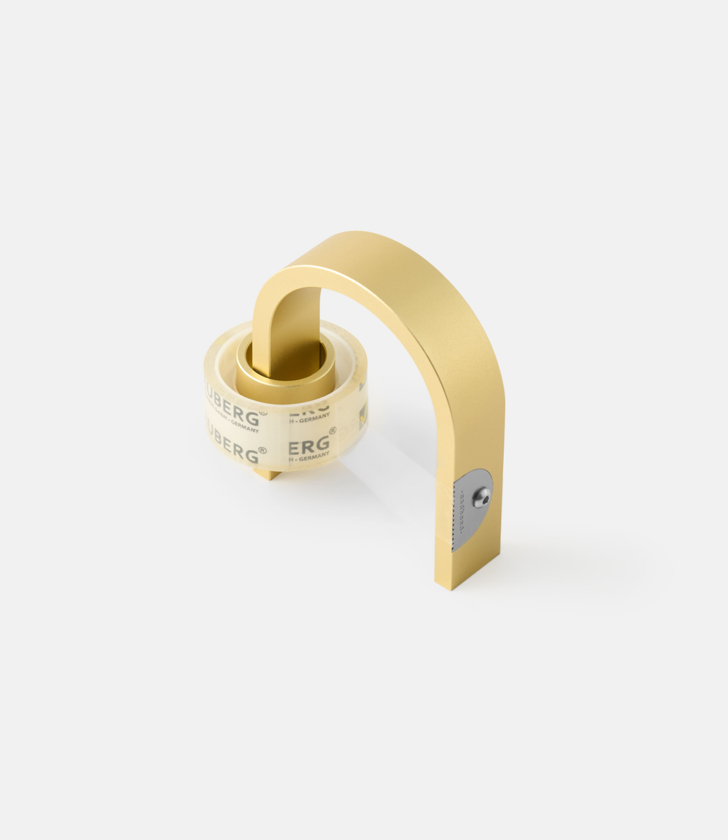 Andhand Hoop tape dispenser Gold Lustre — держатель для скотча из алюминия