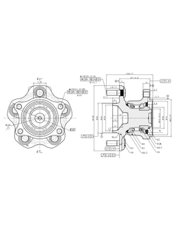 Ступица задняя в сборе L=R для NISSAN Teana J31 (03-08) GANZ GIM03038