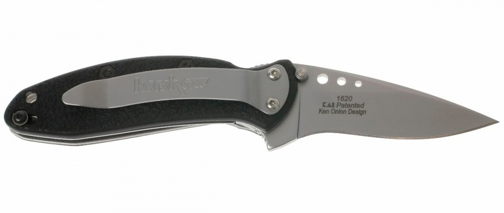Складной нож Kershaw 1620 Scallion, чёрная рукоять, полуавтомат (маленький)