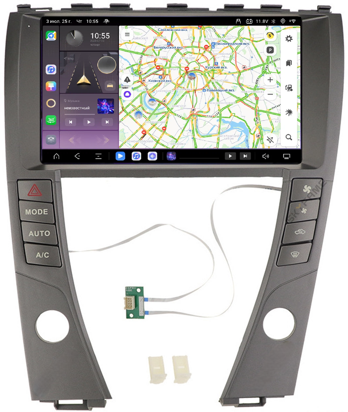 Магнитола для Lexus ES350 2006-2012 - Kuberg QLed, Android 13, Быстрейшая, CarPlay, SIM-слот