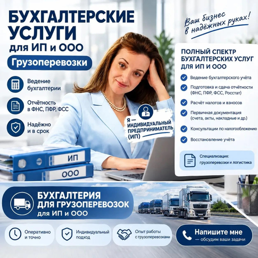 Бухгалтерские услуги для ООО и ИП