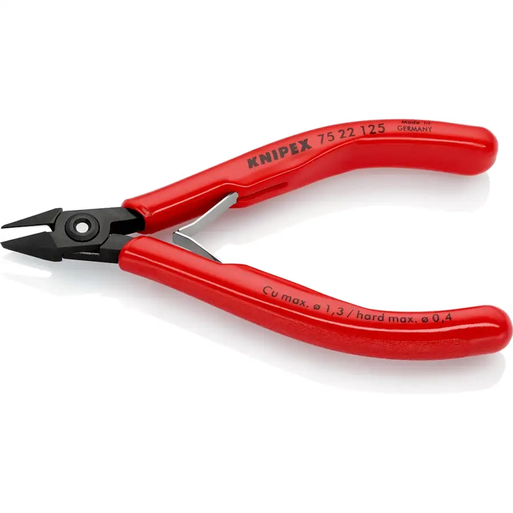 Кусачки боковые для электроники чернёные 125 мм Knipex 75 22 125
