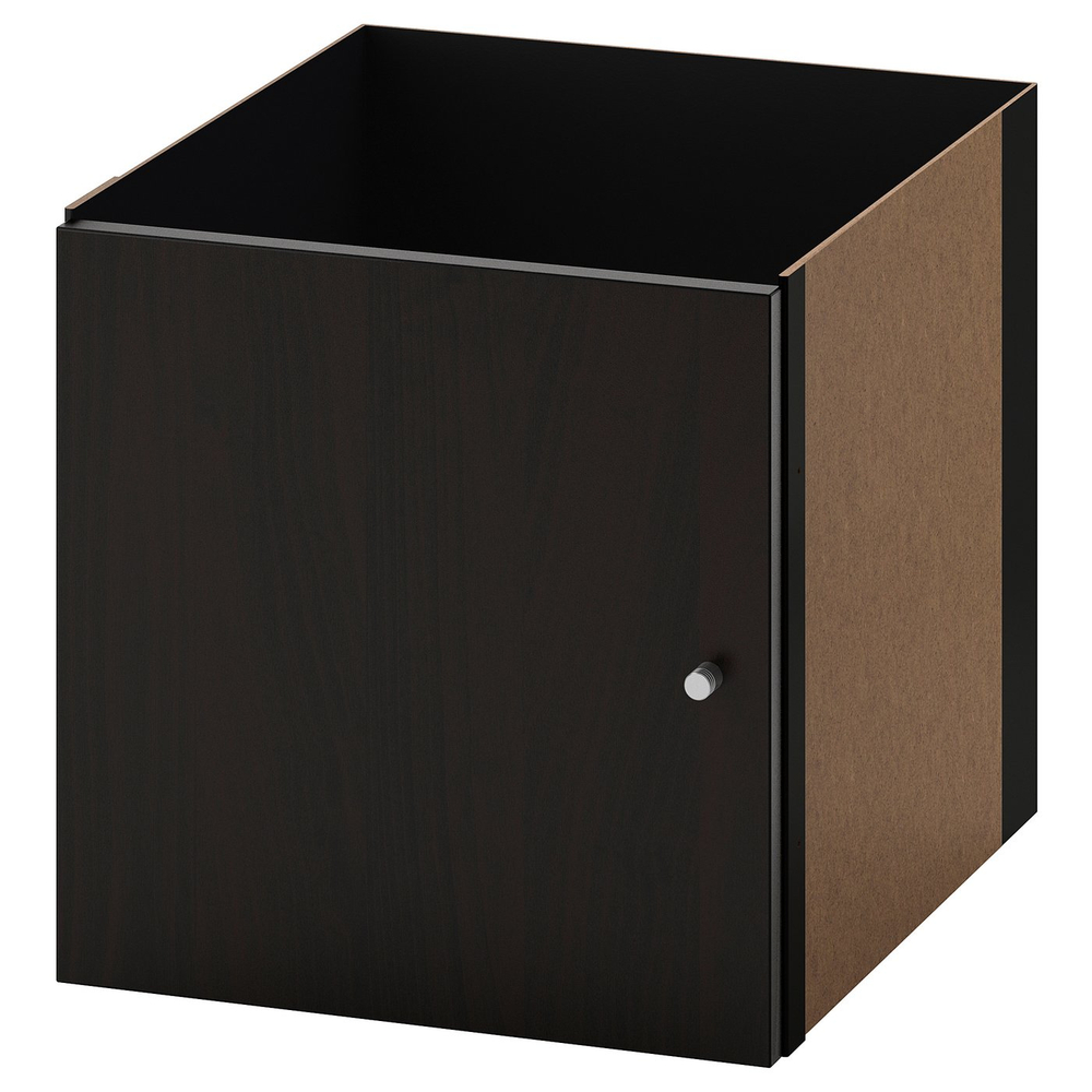 IKEA KALLAX  (ИКЕА КАЛЛАКС)  -  Вставка с дверцей - черно-коричневая 33х33 см