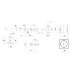 Ручка защелка DK772/BL BL-BK (фик.) черный