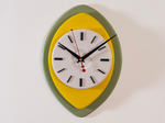 Настенные часы Солнечный Авокадо (Avocado Glow) – стиль ретро 1950х (Mid-Century), 33×25 см