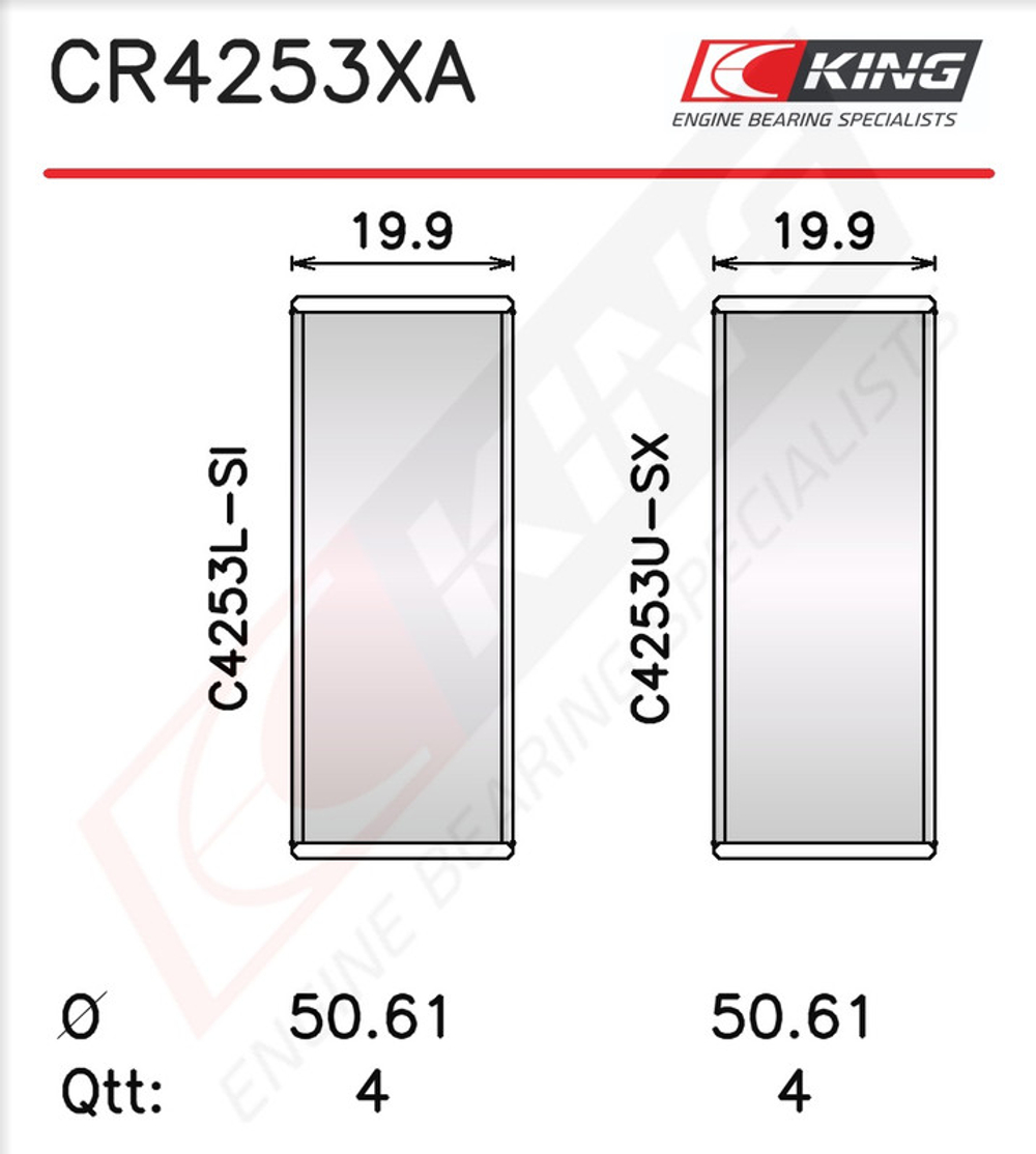KING - CR4253XA-KIG - Posteljica lezaja klipnjace