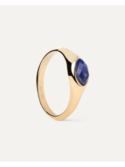 Кольцо женское PDPaola Nomad Lapis Lazuli серебро 925 пробы покрытое золотом 750 пробы AN01-A49
