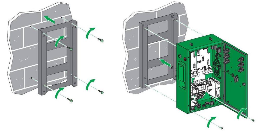 Шкаф EVLINK PKG GREY 7 кВт, 2 x T2, RFID (EVP2PE722R) - 4