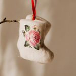 Набор валяных ёлочных игрушек "Валенки"
