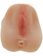Телесный мастурбатор Realistic Vagina - вагина и анус (Цвет: телесный)