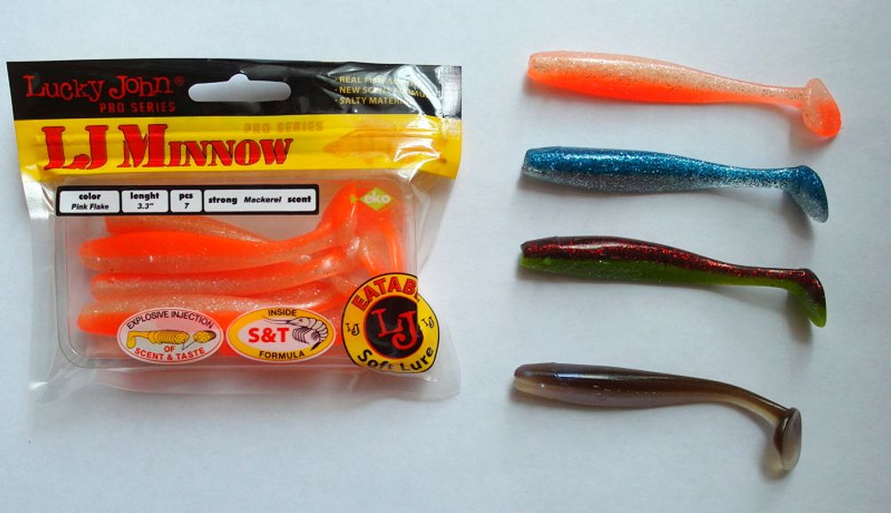 Мягкая приманка Lucky John MINNOW 4.4in (111 мм), цвет T18, 5 шт/уп