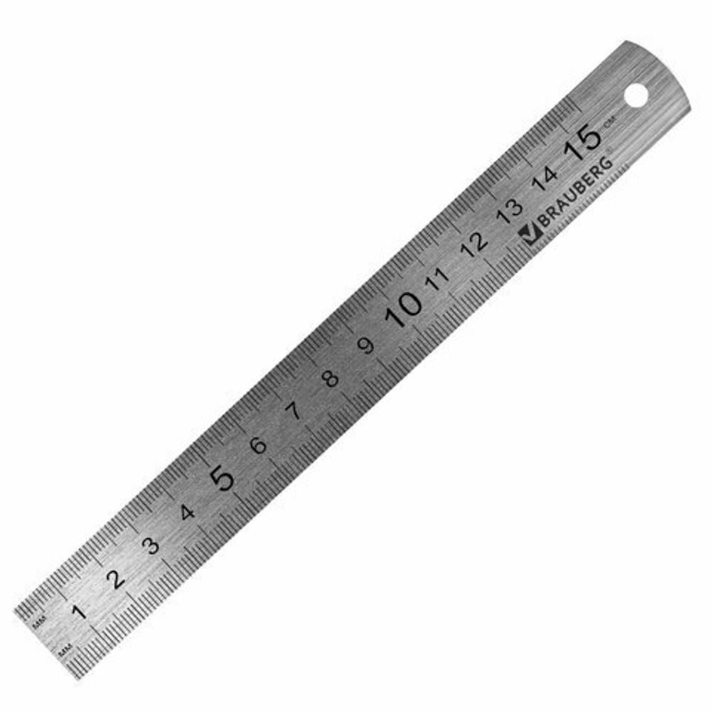Линейки металлические КОМПЛЕКТ 3 шт. (15, 20, 30 см), BRAUBERG, 210811