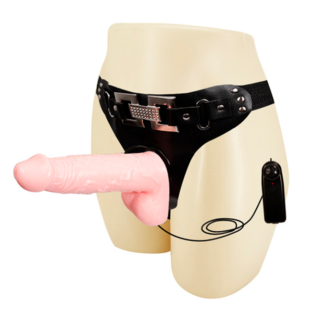 Женский вибрострапон 16,5см на трусиках Baile Ultra Passionate Harness Strap-on BW-022036