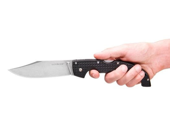 Складной нож Cold Steel 29AXC Voyager Clip 5 Plain Edge c клинком из стали AUS-10A, рукоять Grivory (Griv-Ex)