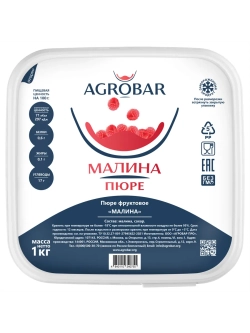 Пюре замороженное Малина "Agrobar" 1 кг (Россия)